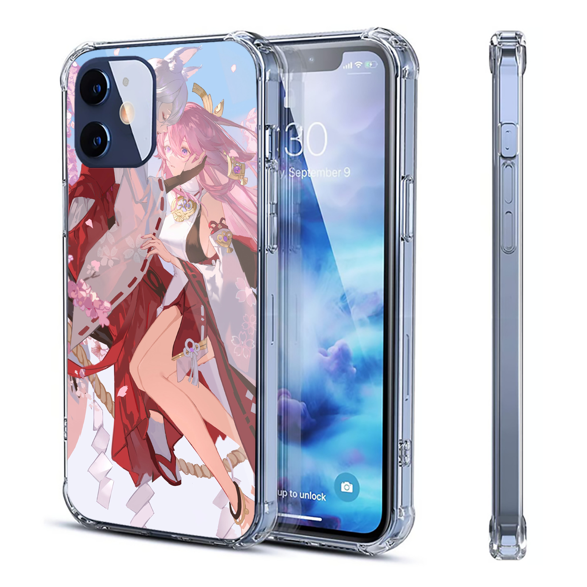 げんし神 genshin 【iPhone 12シリーズ対応】透明スマホケース（クリアソフトケース）